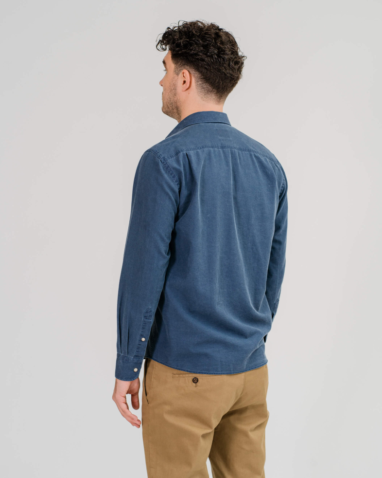 CĂMAȘĂ LIBERA CU BRODERIE CULOAREA ALBASTRU DENIM 200205044613-1 02