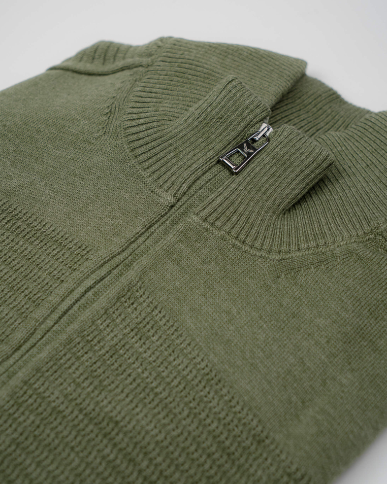 PULOVER VERDE GULER CU FERMOAR 210212055215-3 02