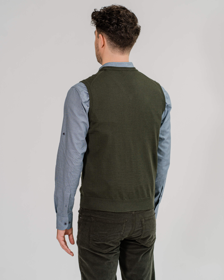 PULOVER DE LANA FARA MANECI CULOAREA VERDE 200241055211-5 04