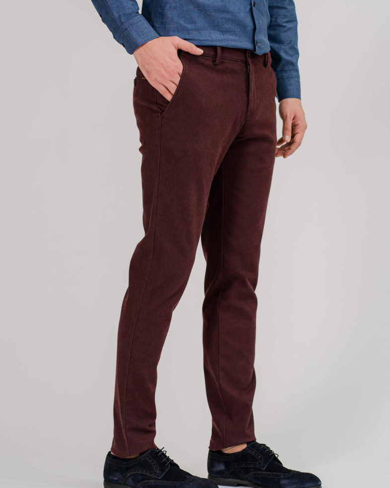 PANTALON STRUCTURAL DE BUMBAC CU DOU CULORI SI PANAMA BICOLORA 200213088265-3 07