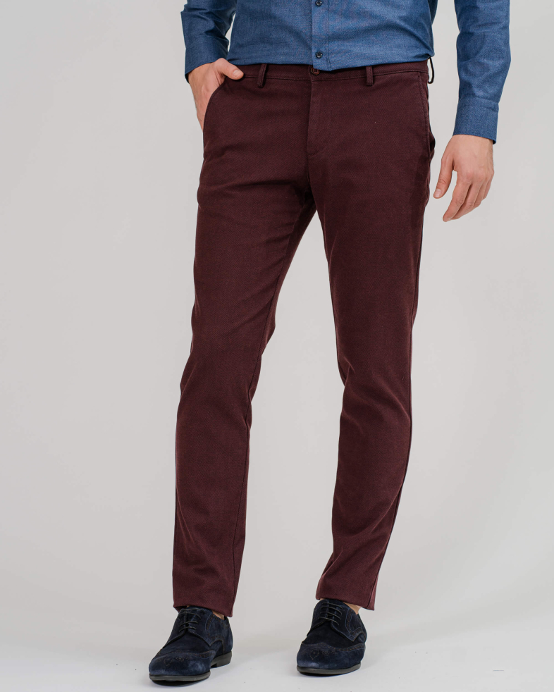 PANTALON STRUCTURAL DE BUMBAC CU DOU CULORI SI PANAMA BICOLORA 200213088265-3 02