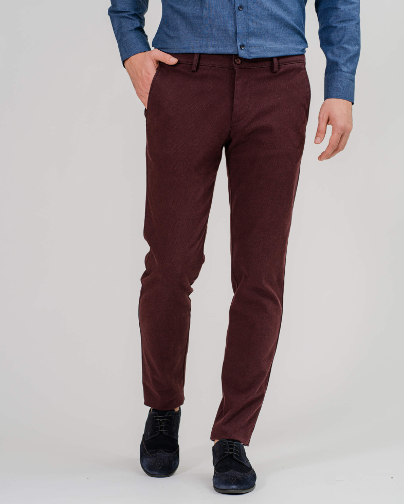 PANTALON STRUCTURAL DE BUMBAC CU DOU CULORI SI PANAMA BICOLORA 200213088265-3 03