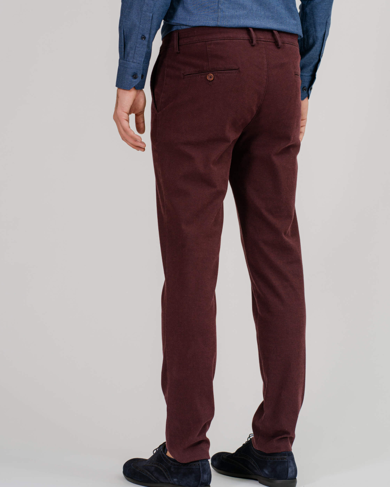 PANTALON STRUCTURAL DE BUMBAC CU DOU CULORI SI PANAMA BICOLORA 200213088265-3 04