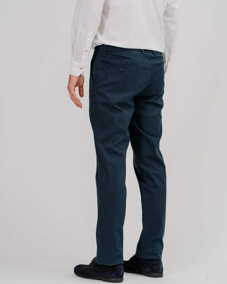 PANTALON CULOAREA ALBASTRU MEDIU CU STRUCTURA TIP PANAMA 200213088260-3 04