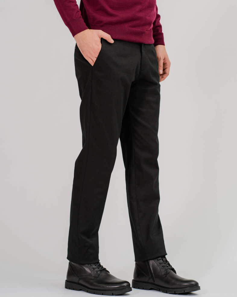 PANTALON DREPT CULOAREA NEGRU CU BRODERIE 200213088260-1 02
