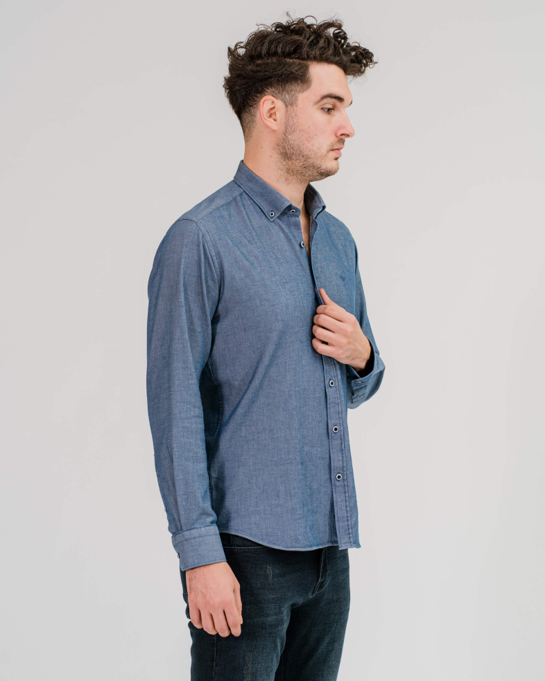 CĂMAȘĂ DE BUMBAC ALBASTRU DENIM 200205044612-1 04