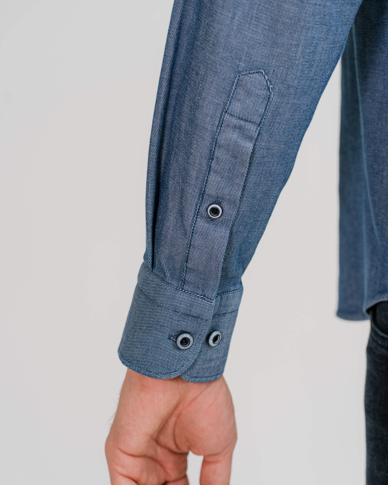 CĂMAȘĂ DE BUMBAC ALBASTRU DENIM 200205044612-1 03