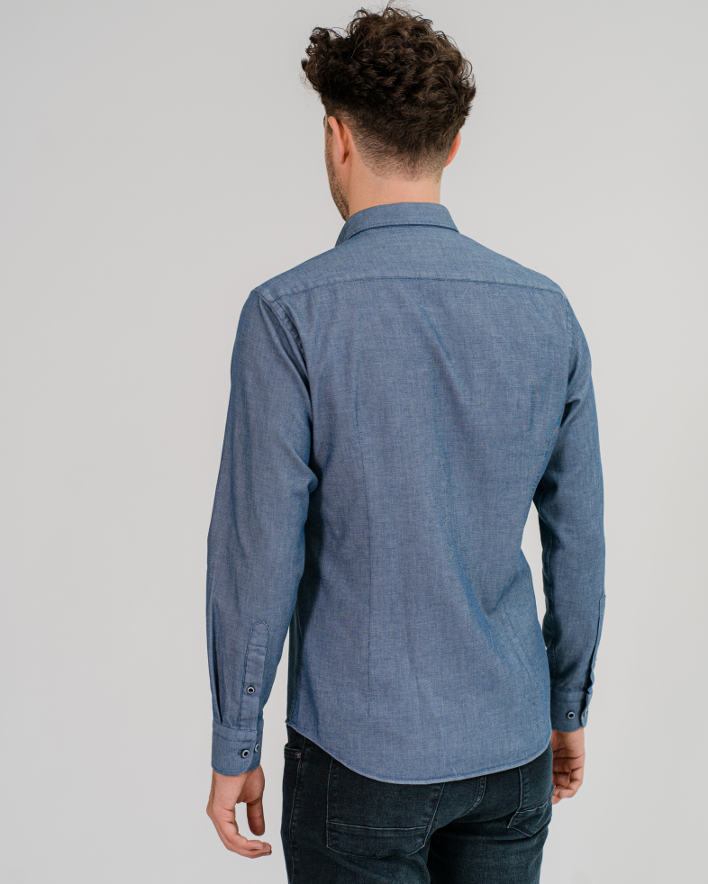 CĂMAȘĂ DE BUMBAC ALBASTRU DENIM 200205044612-1 01