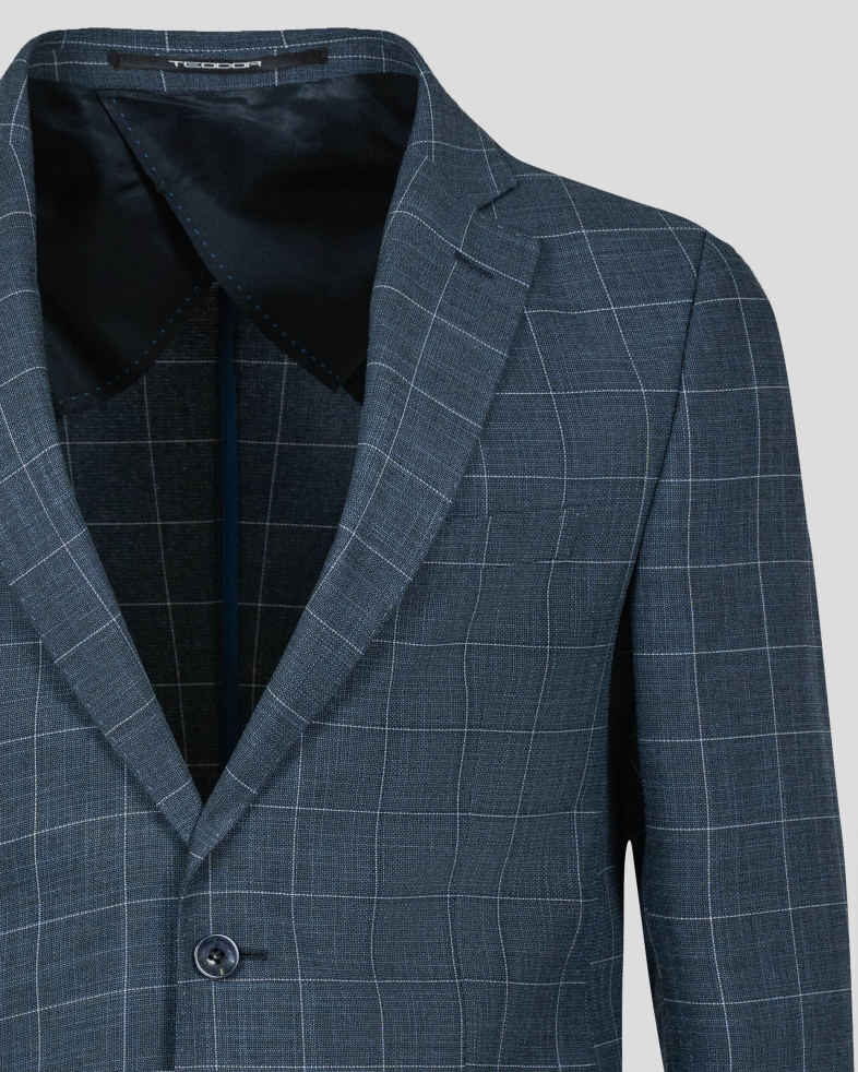 SACOU SLIM ALBASTRU IN CAROURI 230132221136-2 02