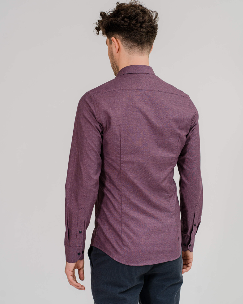 CĂMAȘĂ CULOAREA BORDO ANCHIS CU BRODERIE SI LOGO 200205044606-2 04
