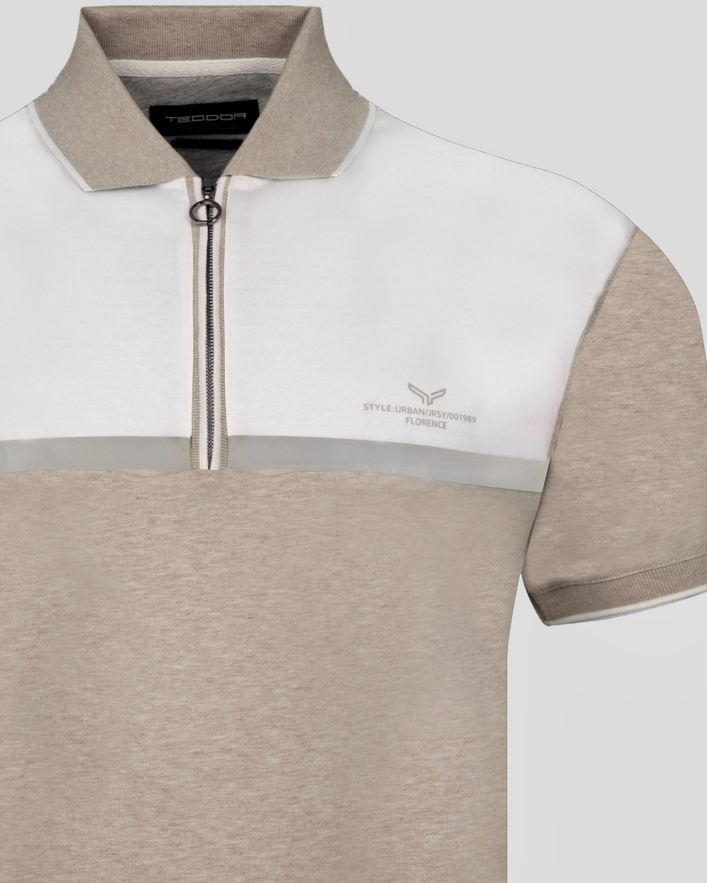 TRICOU POLO CU FERMOAR BEJ 240110131694-1 05