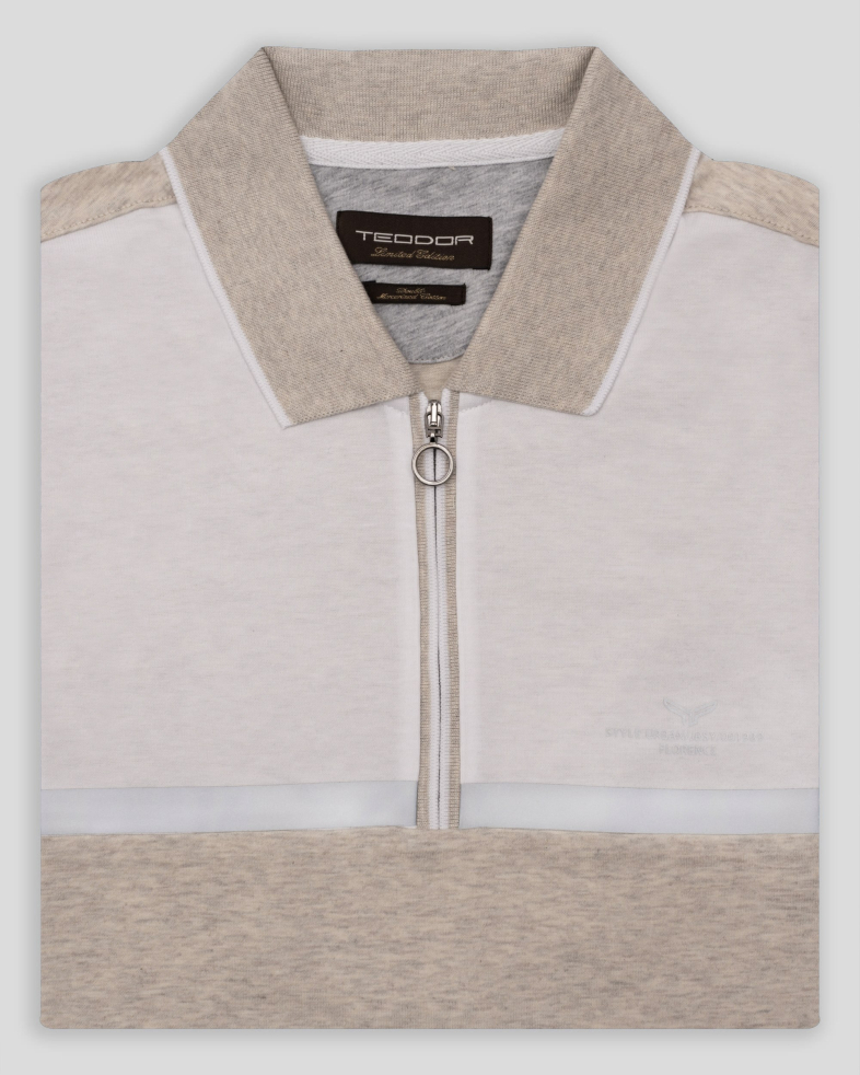 TRICOU POLO CU FERMOAR BEJ 240110131694-1 06