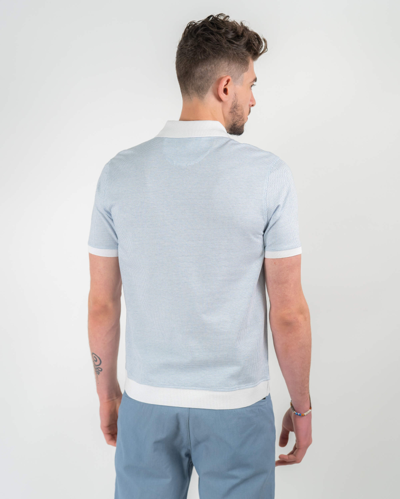 TRICOU POLO ALB PRINT GEOMETRIC 220110131566-1 08