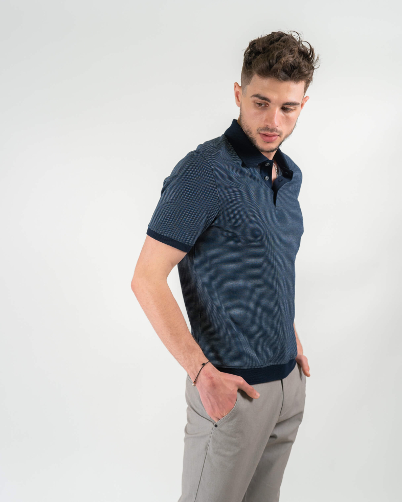 TRICOU POLO BLEUMARIN PRINT GEOMETRIC 220110131566-2 09