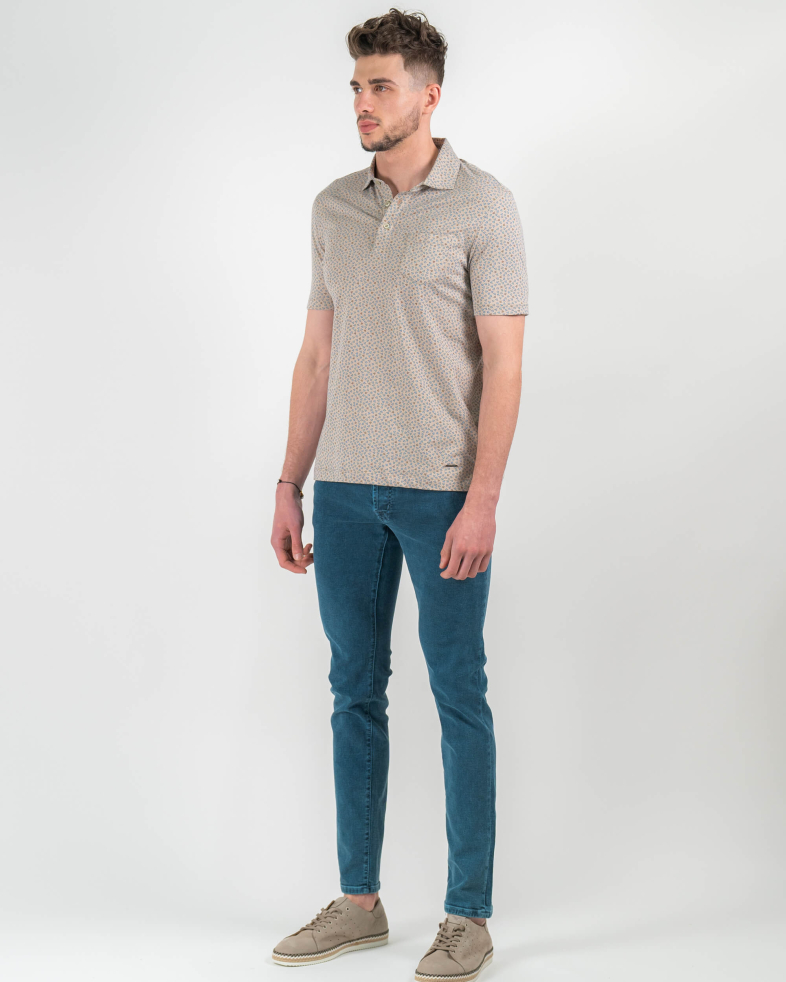 TRICOU POLO BEJ PRINT FLORALEN 220110131581-4 03