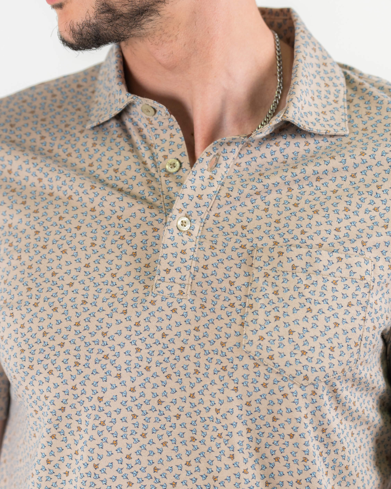 TRICOU POLO BEJ PRINT FLORALEN 220110131581-4 05