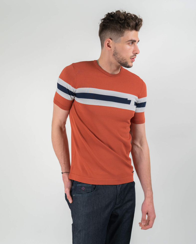TRICOU PORTOCALIU PRINT GEOMETRIC 220116131535-3 07