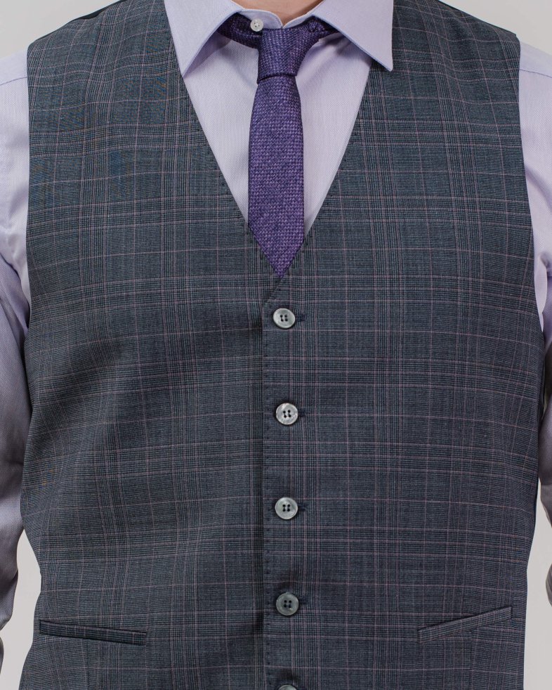 COSTUM SLIM GRI IN CAROURI 210116011083-1 011
