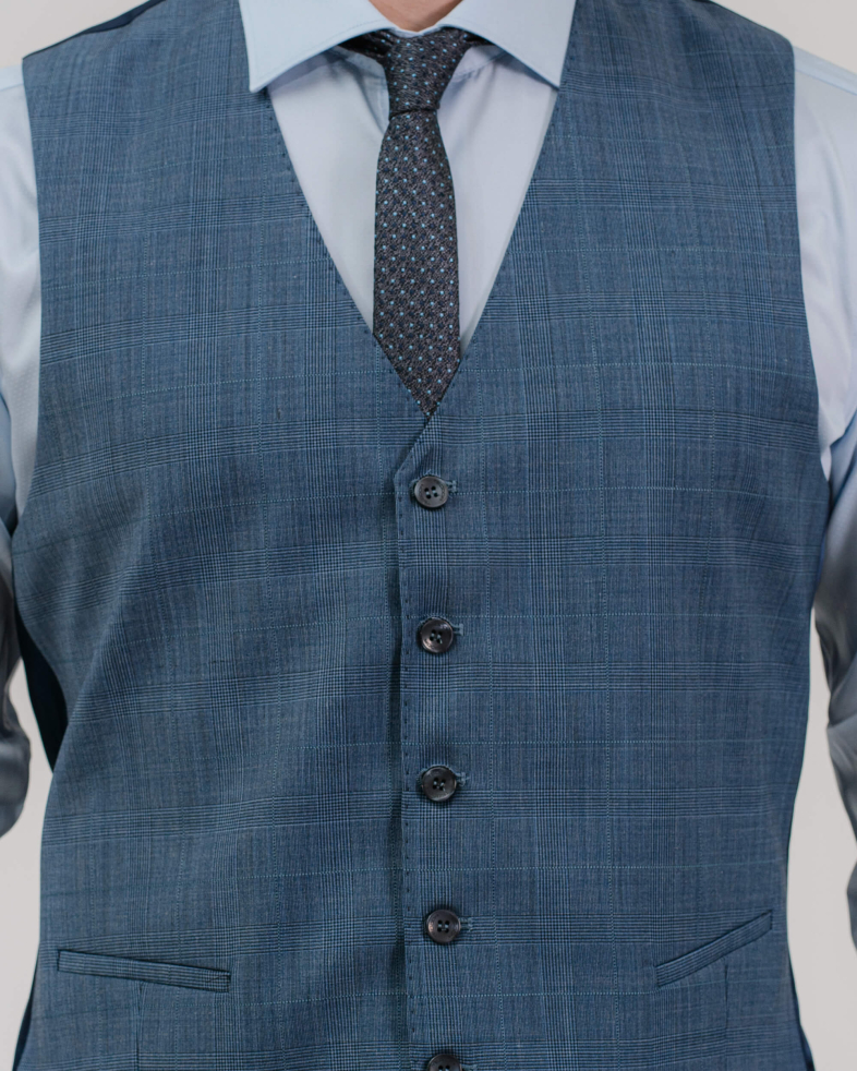 COSTUM SLIM ALBASTRU IN CAROURI 210116011083-2 01