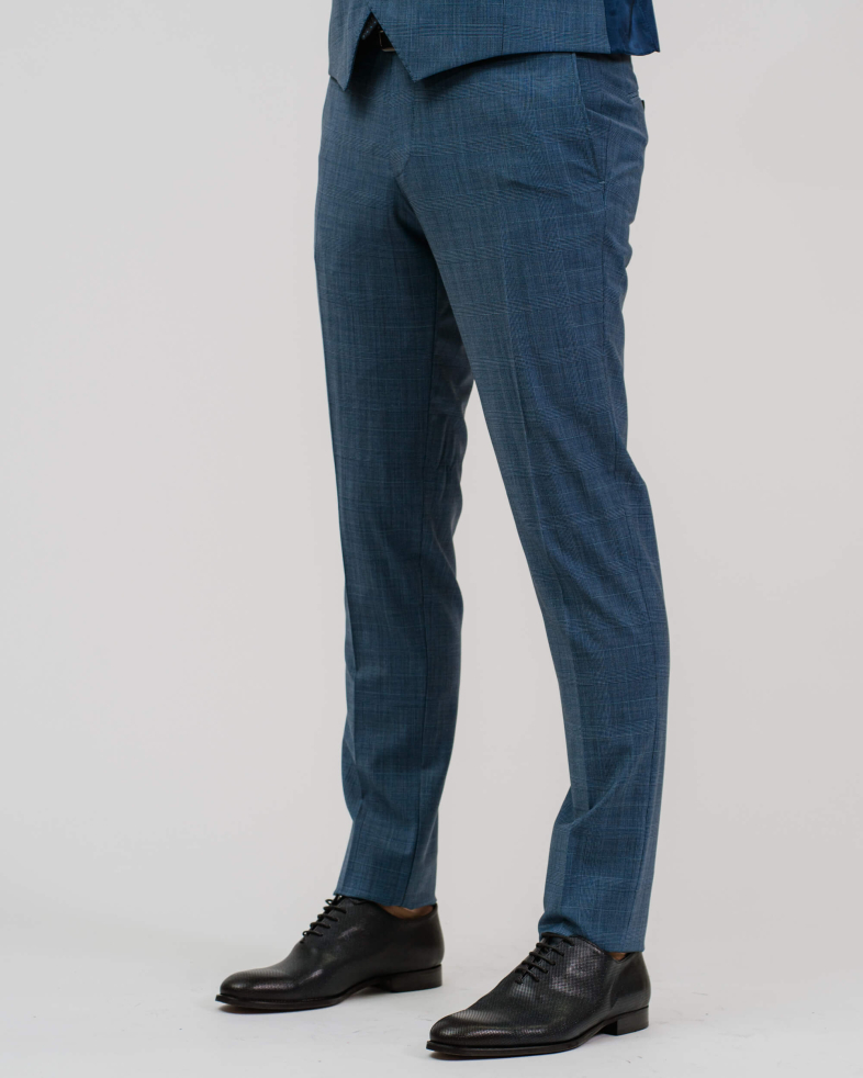 COSTUM SLIM ALBASTRU IN CAROURI 210116011083-2 011