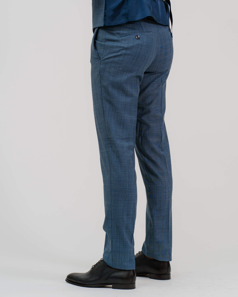 COSTUM SLIM ALBASTRU IN CAROURI 210116011083-2 013