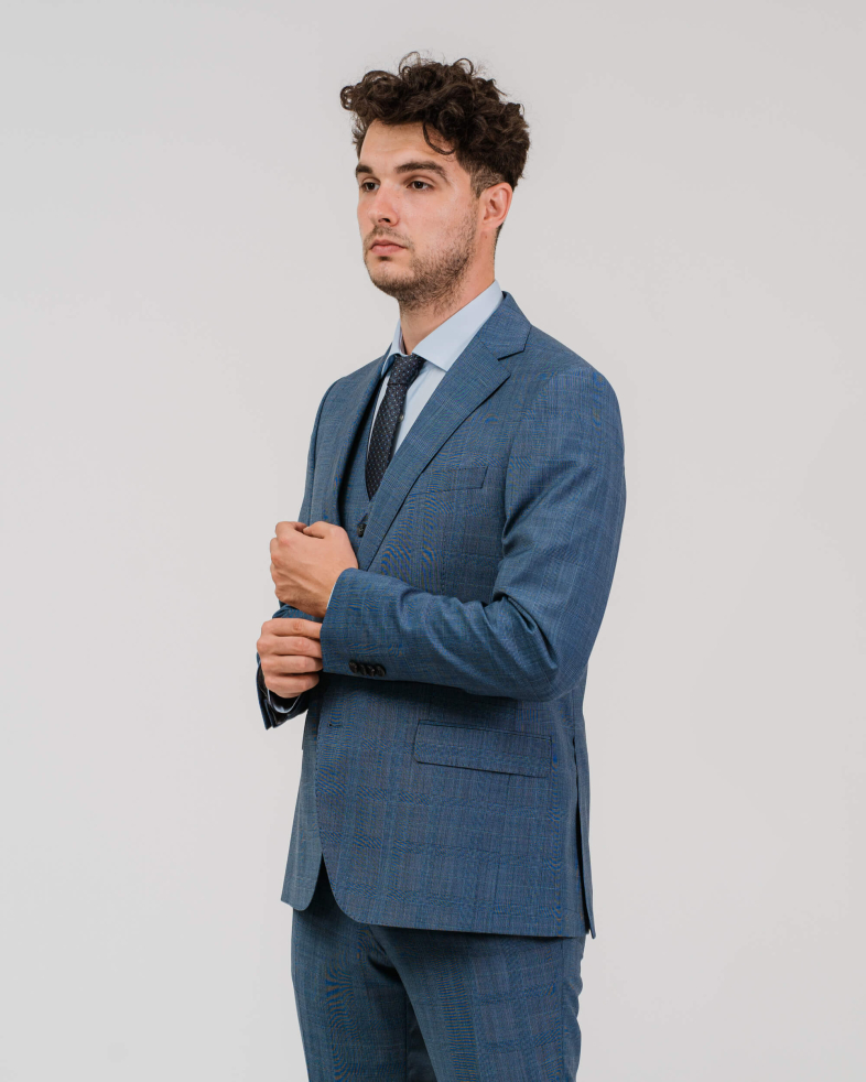 COSTUM SLIM ALBASTRU IN CAROURI 210116011083-2 05