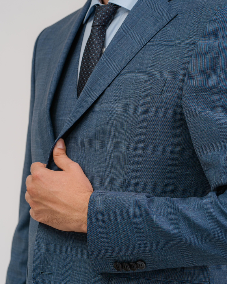 COSTUM SLIM ALBASTRU IN CAROURI 210116011083-2 07