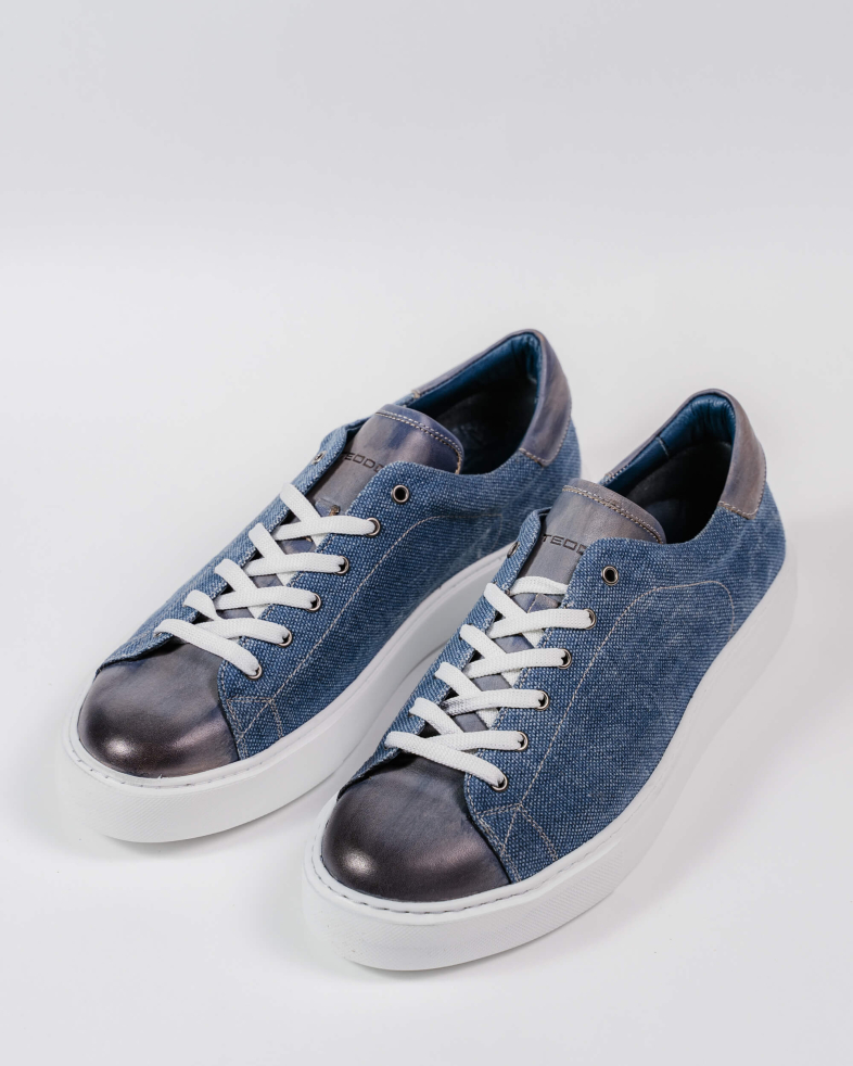 SNEAKERS ALBASTRI PIELE NATURALA SI TEXTIL 200146171902-1 03