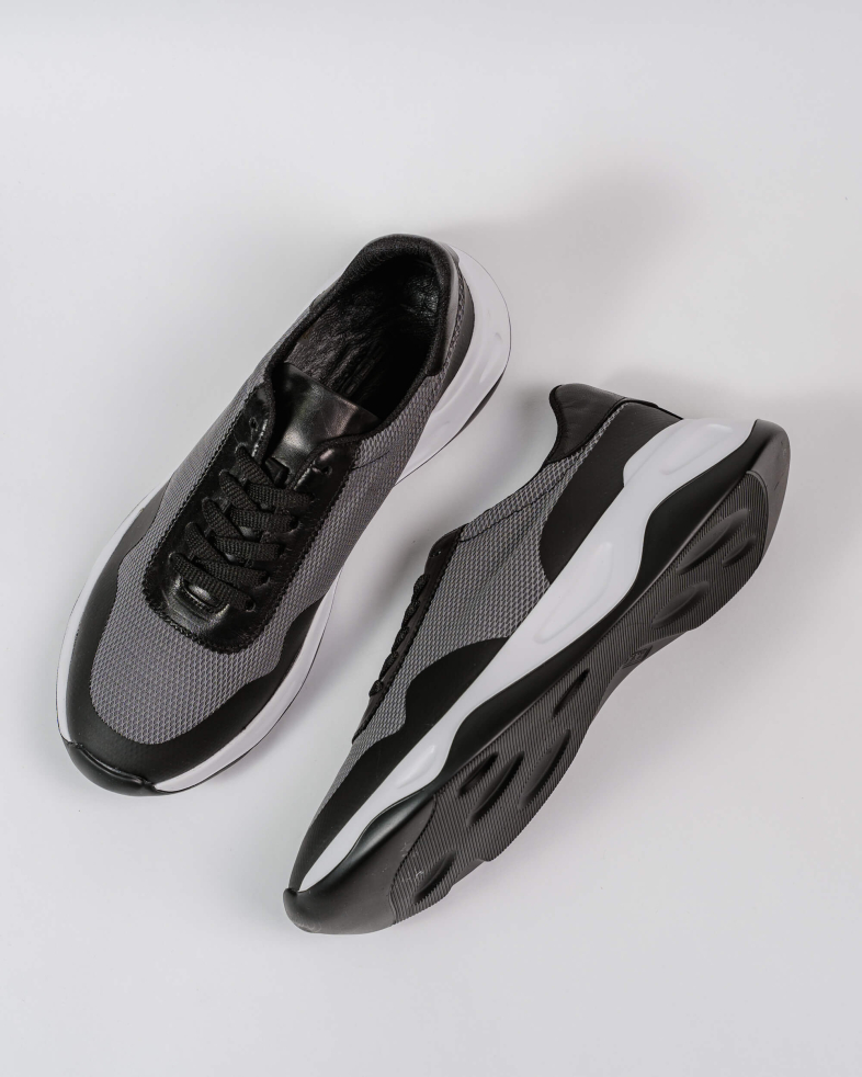 SNEAKERS NEGRI PIELE NATURALA SI TEXTIL 200146171905-1 04