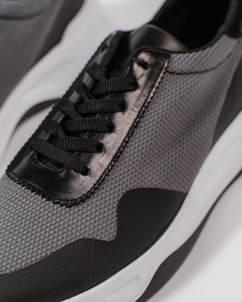 SNEAKERS NEGRI PIELE NATURALA SI TEXTIL 200146171905-1 05