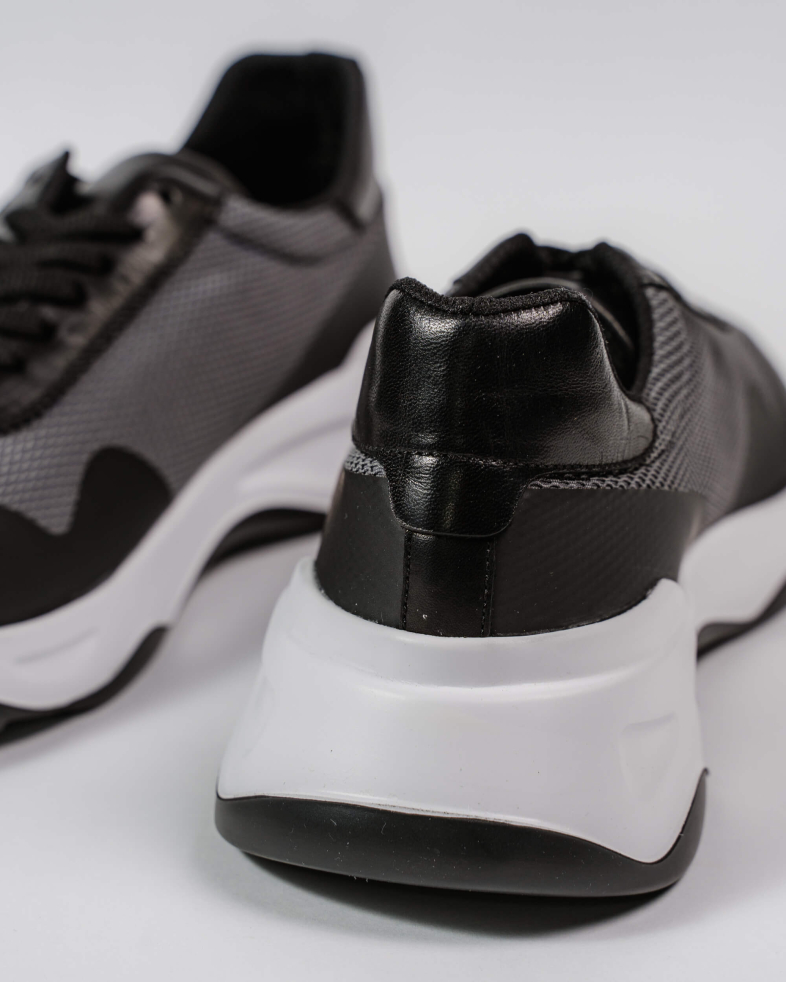 SNEAKERS NEGRI PIELE NATURALA SI TEXTIL 200146171905-1 06
