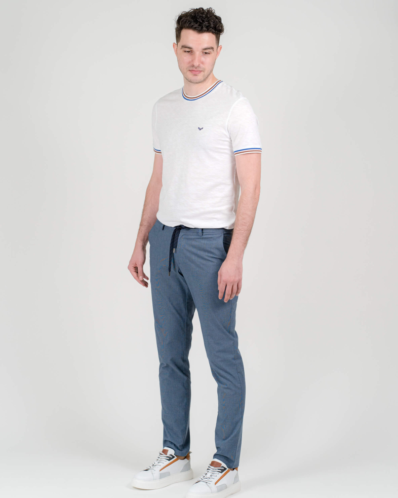 PANTALONI SLIM ALBASTRI 210113088285-2 01