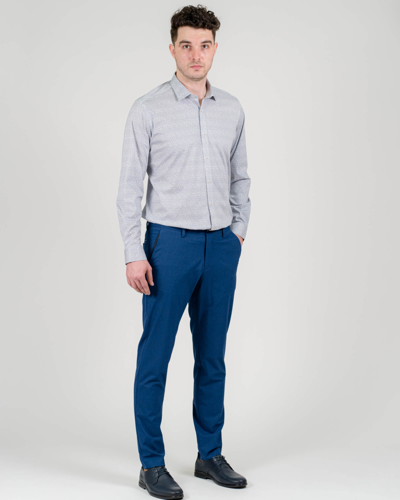 PANTALINI SLIM ALBASTRI IN CAROURI 210113088296-2 04