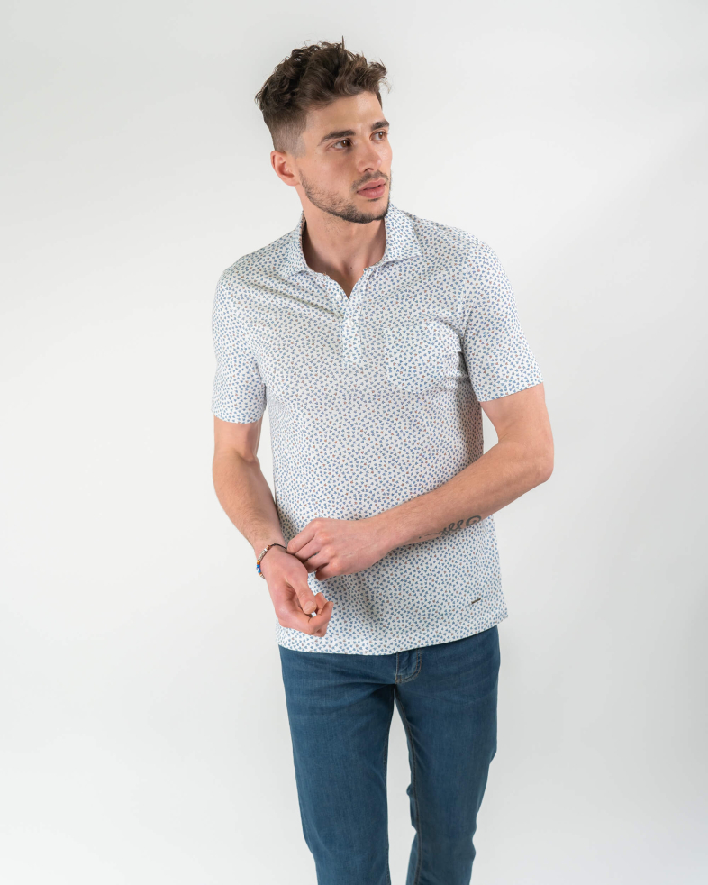 TRICOU POLO ALB PRINT FLORALEN 220110131581-2 08