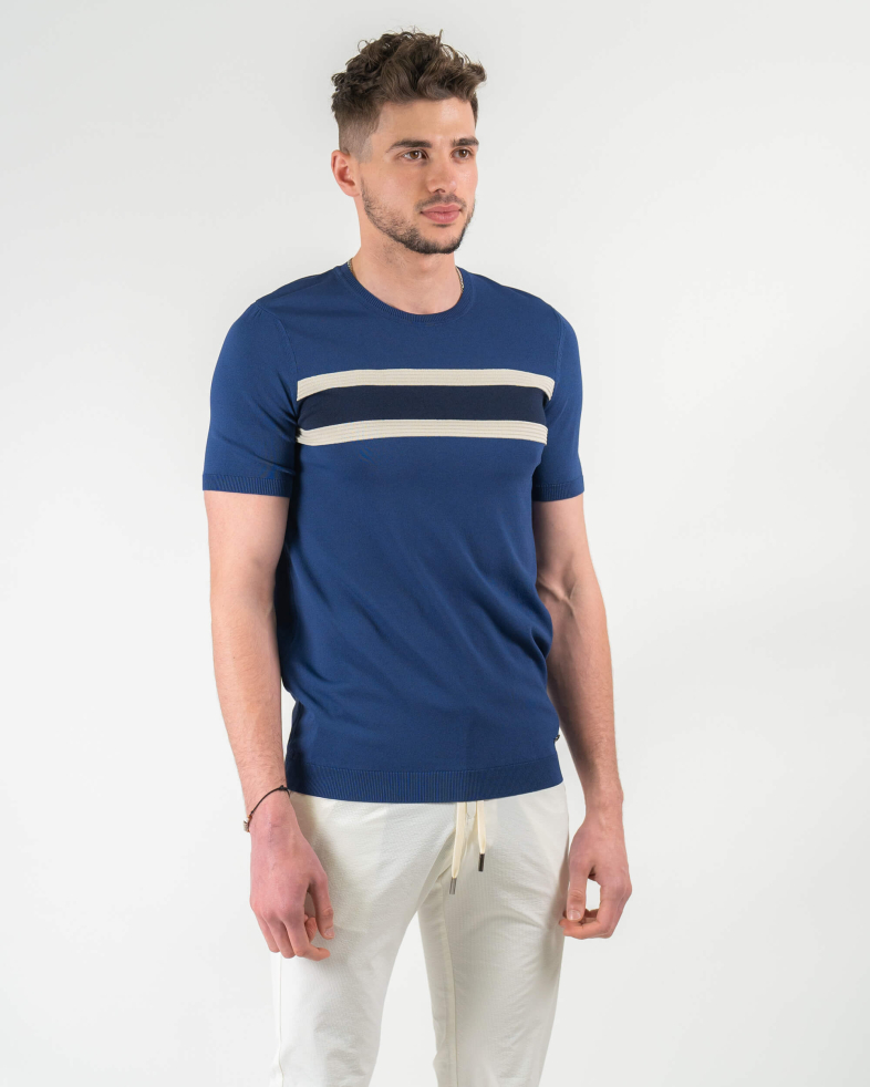 TRICOU ALBASTRU PRINT GEOMETRIC 220116131537-2 05