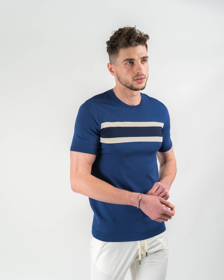 TRICOU ALBASTRU PRINT GEOMETRIC 220116131537-2 08