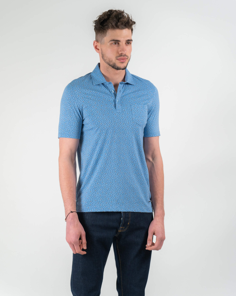 TRICOU POLO BLEU PRINT FLORALEN 220110131581-3 05