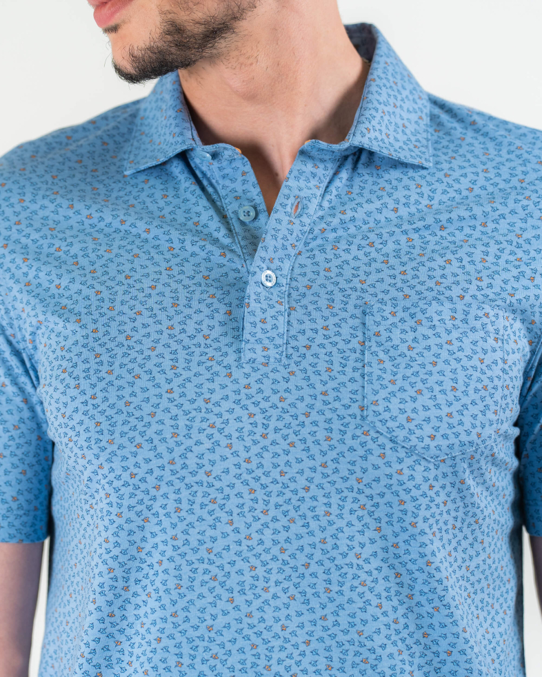TRICOU POLO BLEU PRINT FLORALEN 220110131581-3 06