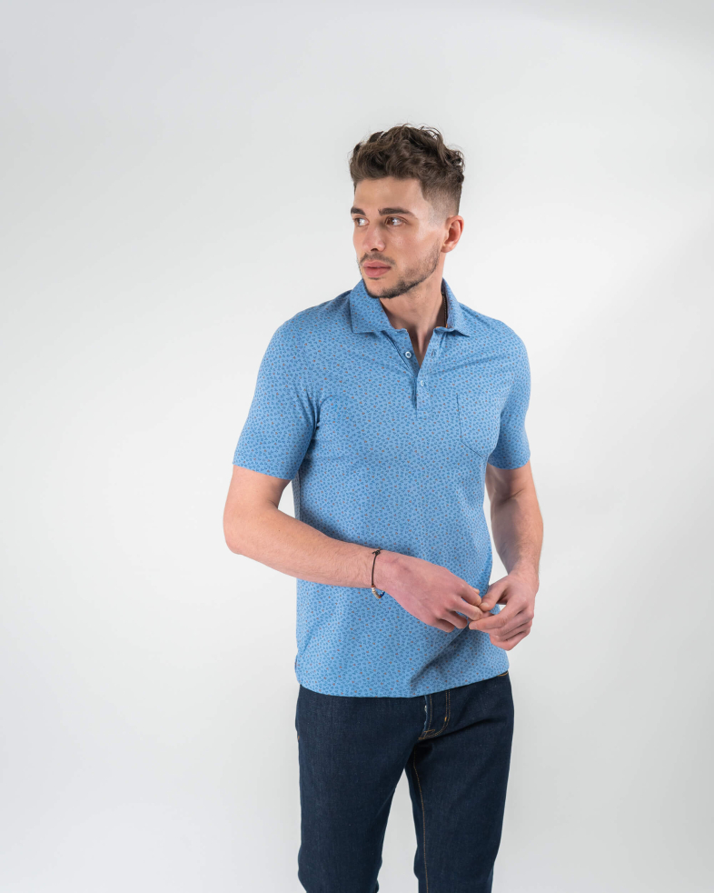 TRICOU POLO BLEU PRINT FLORALEN 220110131581-3 08