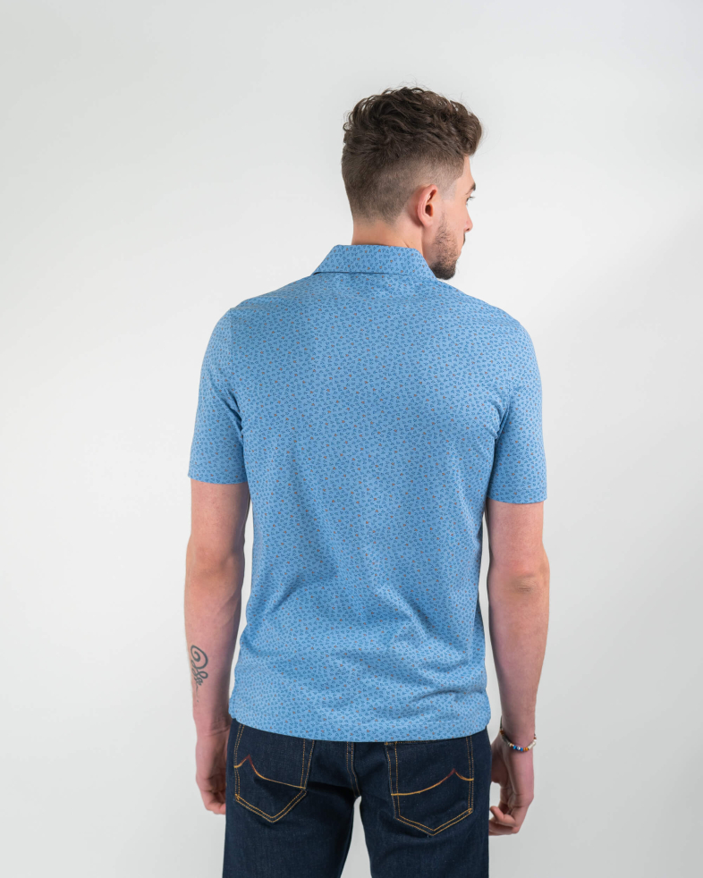 TRICOU POLO BLEU PRINT FLORALEN 220110131581-3 09