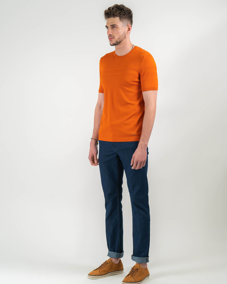 TRICOU PORTOCALIU PRINT GEOMETRIC 220116131540-4 04