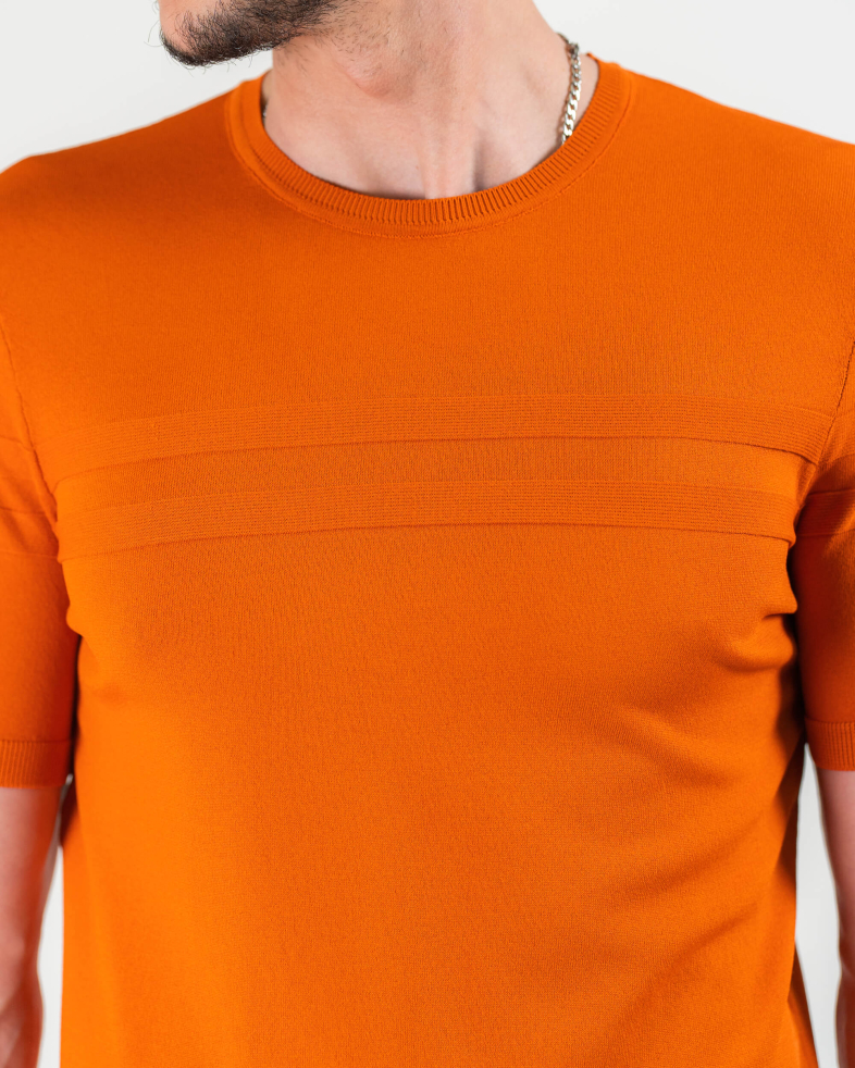 TRICOU PORTOCALIU PRINT GEOMETRIC 220116131540-4 06
