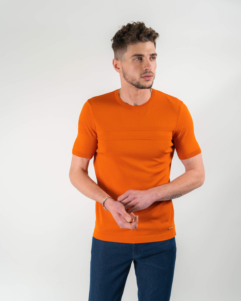 TRICOU PORTOCALIU PRINT GEOMETRIC 220116131540-4 08