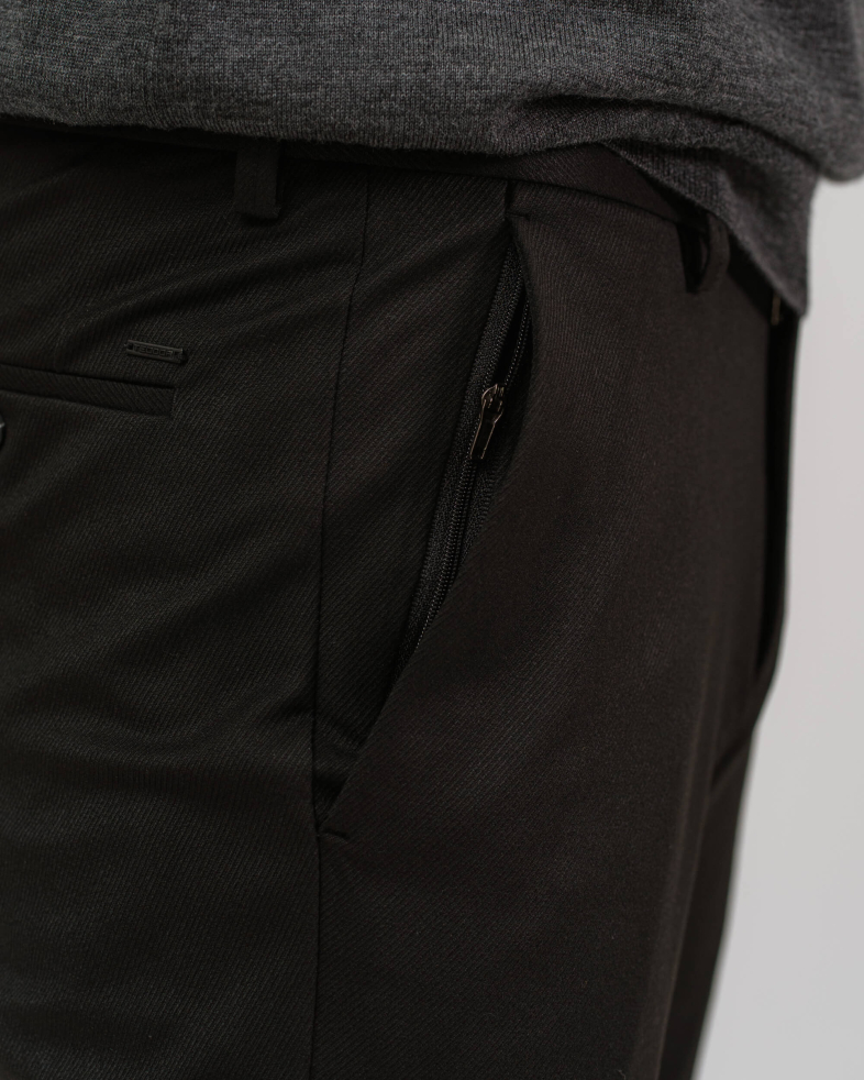 PANTALONI NEGRI DIN GABARDIN DE LĂ FINE 200213088268-1 03