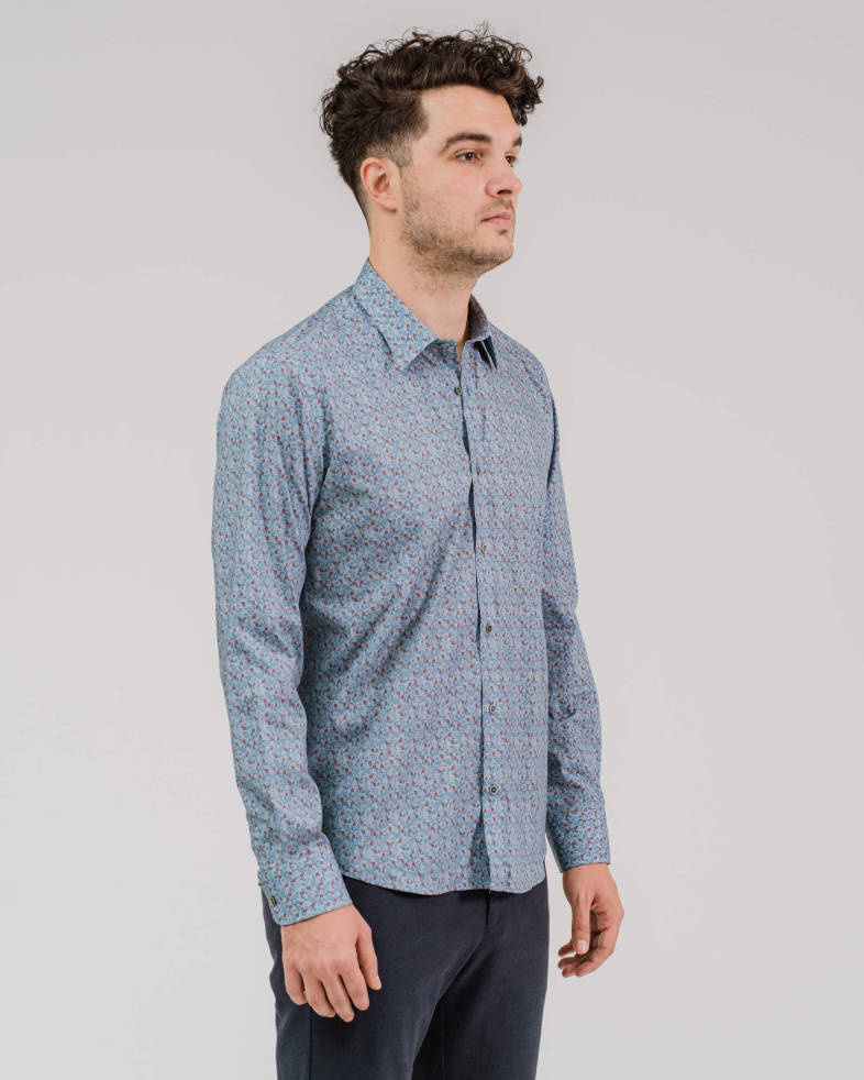 CĂMAȘĂ DE BUMBAC SLIM FIT IMPRIMĂ FLORALĂ MICA 200205044590-5 02