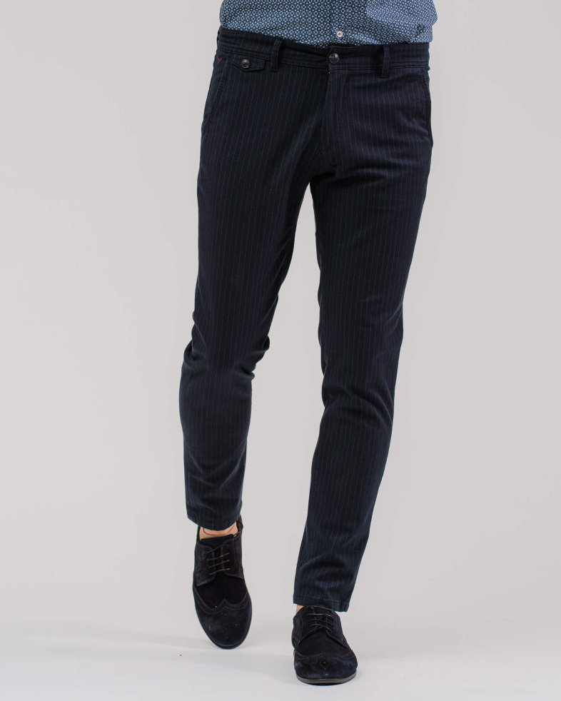 PANTALON RAIAT DE BUMBAC CULOAREA ALBASTRU ANCHIS 200213088261-2 04