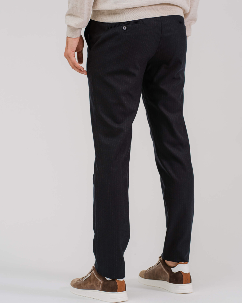 PANTALON DREPT CU LASTIC SI SNUR LA CUREA CULOAREA ALBASTRU ANCHIS 200213088267-2 05