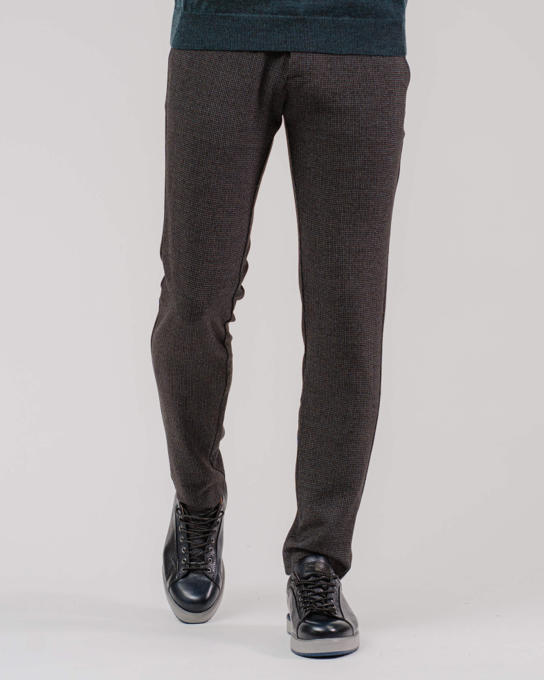 PANTALONI DE LÂNĂ FINE CU ELASTAN ÎN PEPIT MIC 200213088266-1 04