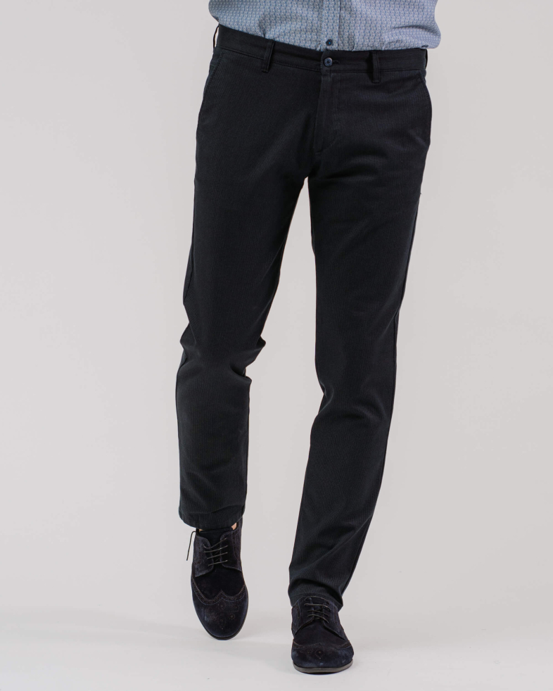 PANTALON RAIAT DE BUMBAC CULOAREA ALBASTRU ANCHIS 200213088263-1 05