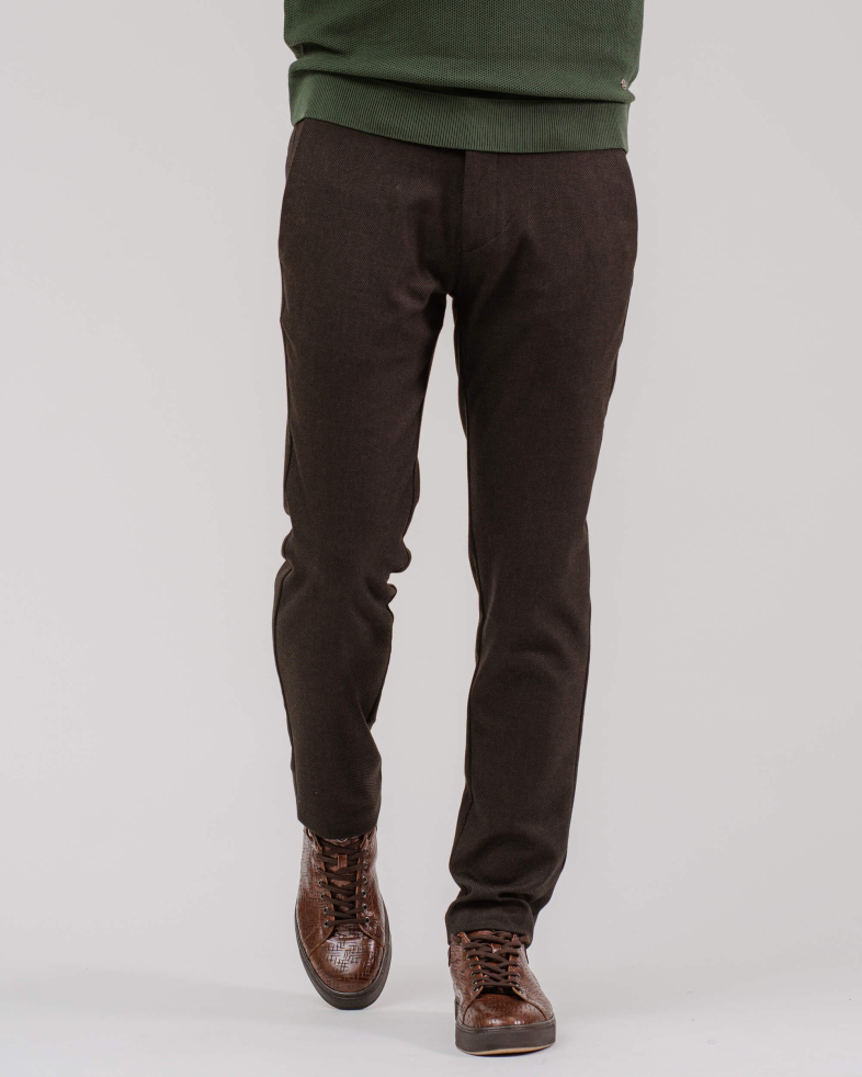 PANTALON STRUCTURAL DIN LÂNĂ FINĂ MARO CU ELASTAN 200213088269-2 04